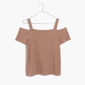 NWT Cold-Shoulder Tee in Bellamy Stripe